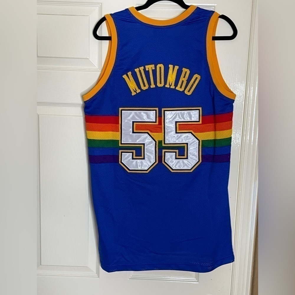 Dikembe Mutombo #55 Denver Nuggets 1991-92 Throwback  Jersey Large‌‌‌‌‌‌ - Picture 4 of 7